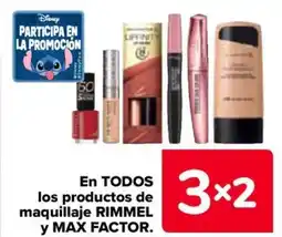 Carrefour RIMMEL y MAX FACTOR En todos los productos de maquillaje oferta