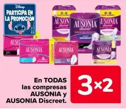 Carrefour AUSONIA En todas las compresas discreet. oferta