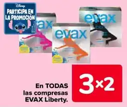Carrefour EVAX Liberty En todas las compresas oferta