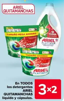 Carrefour ARIEL Quitamanchas en todos los detergentes líquido y cápsulas. oferta