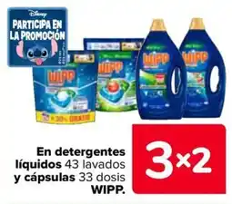 Carrefour WIPP En detergentes líquidos y cápsulas oferta