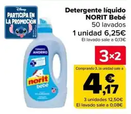 Carrefour NORIT Detergente líquido bebé oferta
