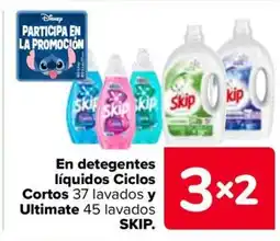 Carrefour SKIP En detegentes líquidos Ciclos Cortos y Ultimate oferta