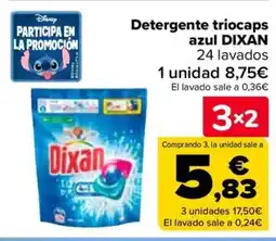 Carrefour DIXAN Detergente triocaps azul oferta