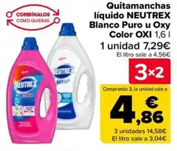 Carrefour OXI Quitamanchas líquido NEUTREX Blanco Puro u Oxy Color oferta