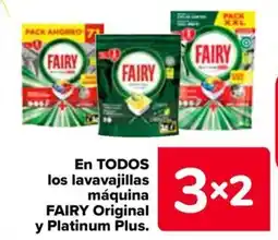 Carrefour FAIRY En todos los lavavajillas máquina original y platinum plus. oferta
