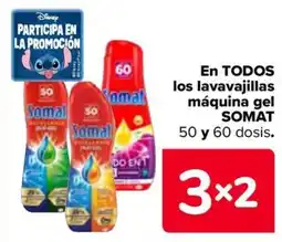 Carrefour SOMAT En todos los lavavajillas máquina gel oferta