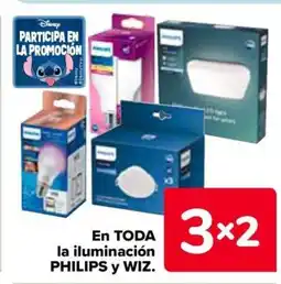 Carrefour PHILIPS y WIZ En toda la iluminación oferta