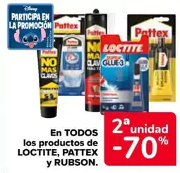 Carrefour LOCTITE, PATTEX y RUBSON En todos los productos oferta
