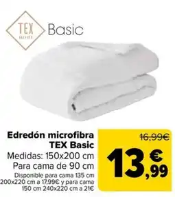 Carrefour TEX Basic Edredón microfibra oferta