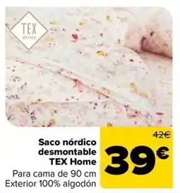 Carrefour TEX Home Saco nórdico desmontable oferta