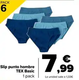 Carrefour TEX Basic Slip punto hombre oferta