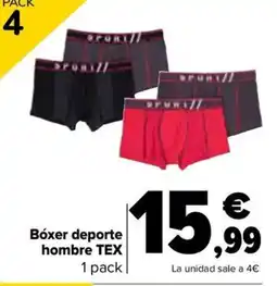 Carrefour TEX Bóxer deporte hombre oferta
