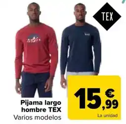 Carrefour TEX Pijama largo hombre oferta