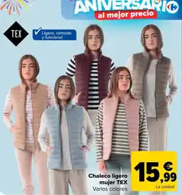 Carrefour TEX Chaleco ligero mujer oferta