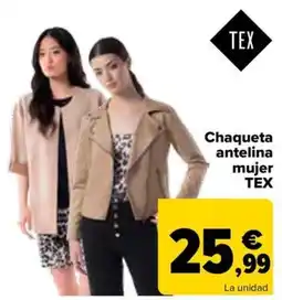 Carrefour TEX Chaqueta antelina mujer oferta