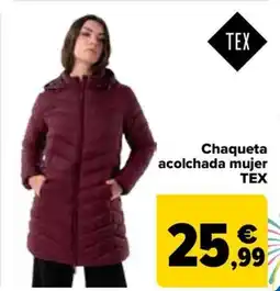 Carrefour TEX Chaqueta acolchada mujer oferta
