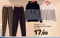 Carrefour Jersey S - XXL o jogger punto mujer XS - XXL oferta