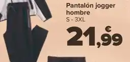 Carrefour Pantalón jogger hombre S-3XL oferta