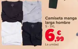 Carrefour Camiseta manga larga hombre S-3XL oferta