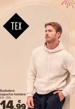 Carrefour TEX Sudadera capucha hombre XS - 3XL oferta