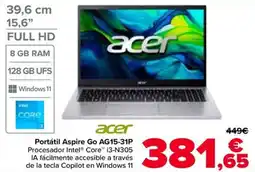 Carrefour ACER Portátil Aspire Go AG15-31P oferta