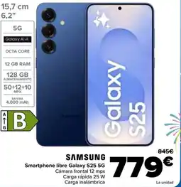 Carrefour SAMSUNG Smartphone libre Galaxy S25 5G oferta