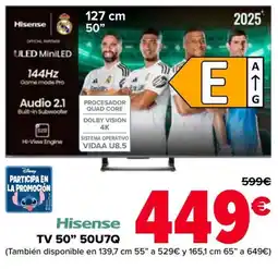 Carrefour HISENSE TV 50" 50U7Q oferta