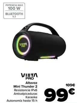 Carrefour VIETɅ PRO Altavoz Mini Thunder 2 oferta
