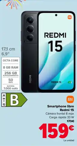 Carrefour REDMI 15 Smartphone libre oferta