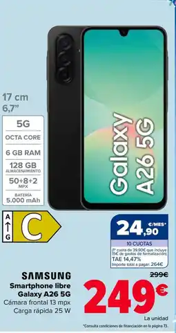 Carrefour SAMSUNG Smartphone libre Galaxy A26 5G oferta