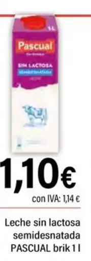 Cash Ifa PASCUAL Leche sin lactosa semidesnatada oferta