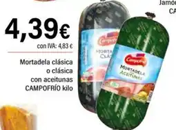 Cash Ifa CAMPOFRIO Mortadela clásica o clásica con aceitunas oferta