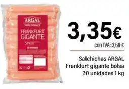 Cash Ifa ARGAL Salchichas Frankfurt gigante bolsa oferta