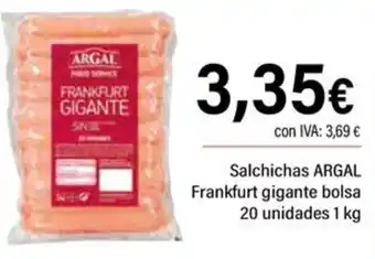 Cash Ifa ARGAL Salchichas Frankfurt gigante bolsa oferta