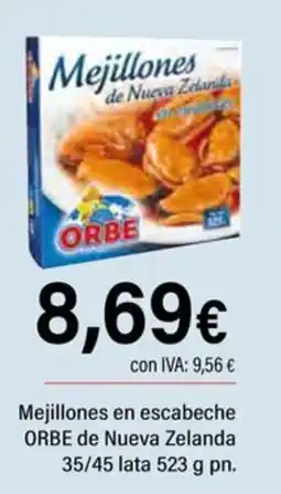 Cash Ifa ORBE Mejillones en escabeche de Nueva Zelanda 35/45 oferta