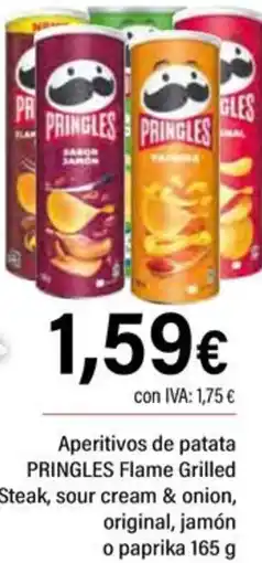 Cash Ifa PRINGLES Aperitivos de patata Flame Grilled o paprika oferta