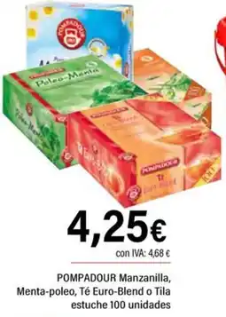 Cash Ifa POMPADOUR Manzanilla, Menta-poleo, Té Euro-Blend o Tila estuche oferta