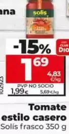 Dia Solís - tomate estilo casero oferta