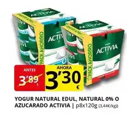 Supermercados MAS Activia - yogur natural edul, natural 0% o azucarado oferta