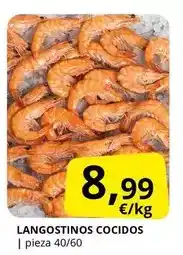 Supermercados MAS Langostinos cocidos oferta