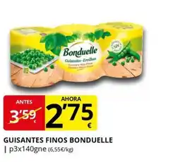 Supermercados MAS BONDUELLE Guisantes finos oferta