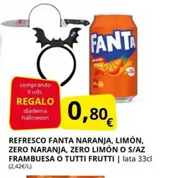 Supermercados MAS Refresco fanta naranja, limón, zero naranja, zero limón o s/az frambuesa o tutti frutti oferta