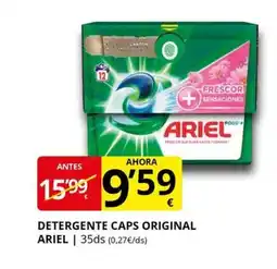 Supermercados MAS ARIEL Detergente caps original oferta
