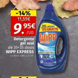 Maskom Supermercados WIPP EXPRESS Detergente gel azul oferta