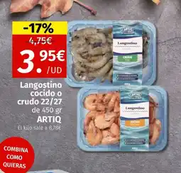 Maskom Supermercados ARTIQ Langostino cocido o crudo oferta