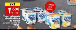Maskom Supermercados YAOS Yogur griego de stracciatella o de mango oferta