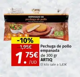 Maskom Supermercados ARTIQ Pechuga de pollo empanada oferta