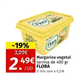 Maskom Supermercados FLORA Margarina vegetal oferta