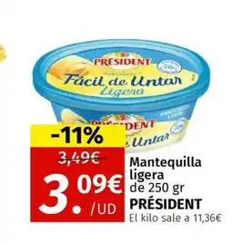 Maskom Supermercados PRÉSIDENT Mantequilla ligera oferta